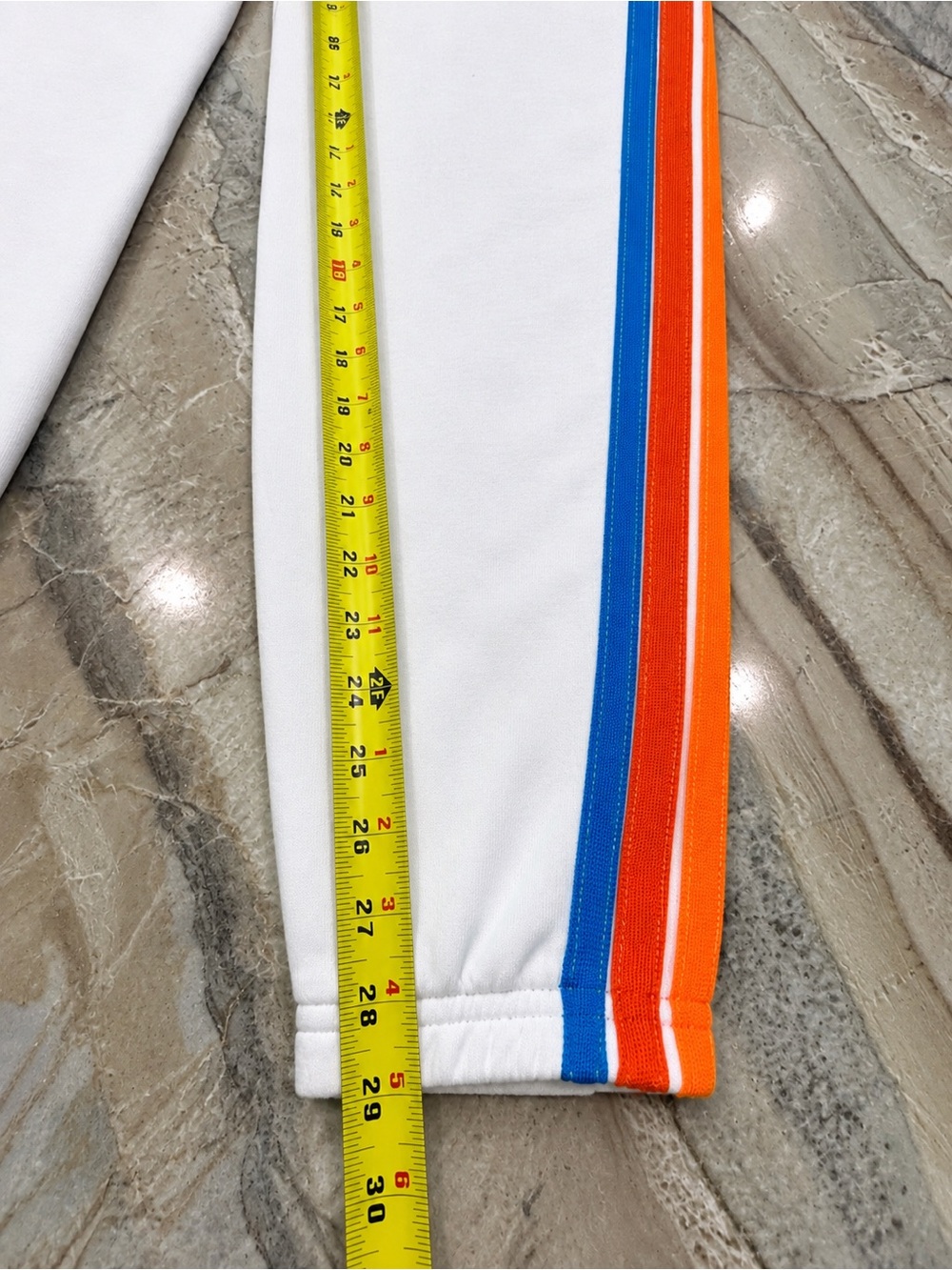 Aviator Nation White Track Pants with Rainbow Side Stripes - Picture 9 of 10